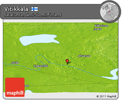 Physical Panoramic Map of Vitikkala