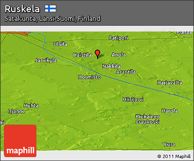 Physical Panoramic Map of Ruskela