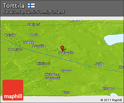 Physical Panoramic Map of Torttila