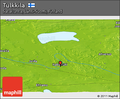 Physical Panoramic Map of Tulkkila
