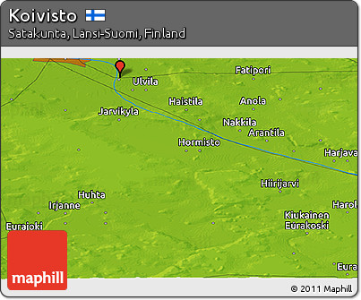 Physical Panoramic Map of Koivisto