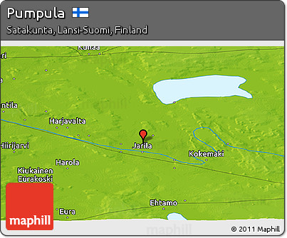 Physical Panoramic Map of Pumpula