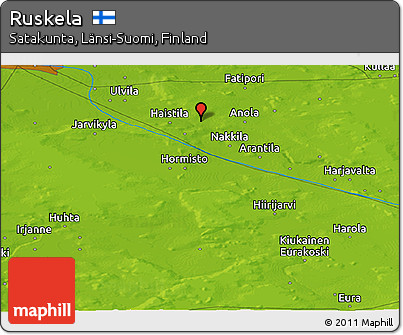 Physical Panoramic Map of Ruskela