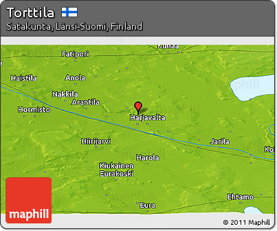 Physical Panoramic Map of Torttila