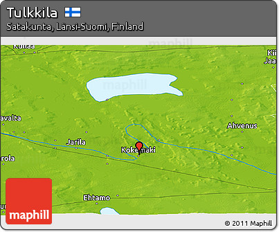 Physical Panoramic Map of Tulkkila