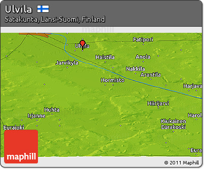 Physical Panoramic Map of Ulvila