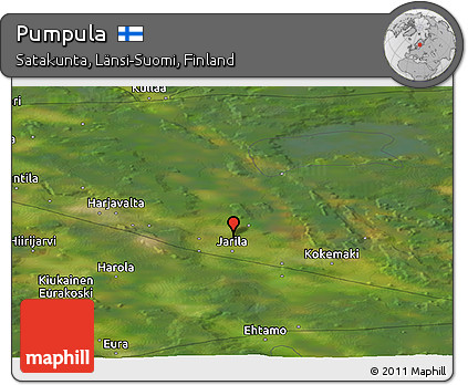 Satellite Panoramic Map of Pumpula