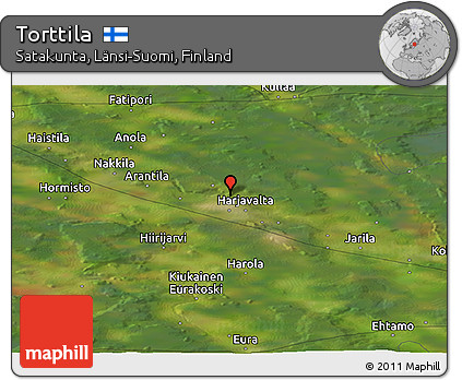 Satellite Panoramic Map of Torttila