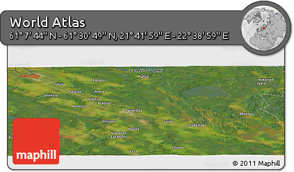 Satellite Panoramic Map of the Area around 61° 19' 16" N, 22° 10' 29" E