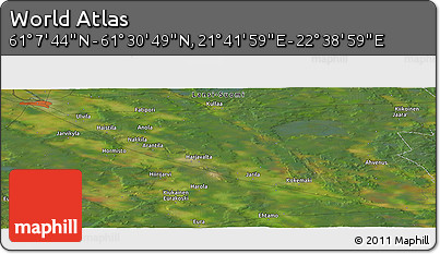 Satellite Panoramic Map of the Area around 61° 19' 16" N, 22° 10' 29" E