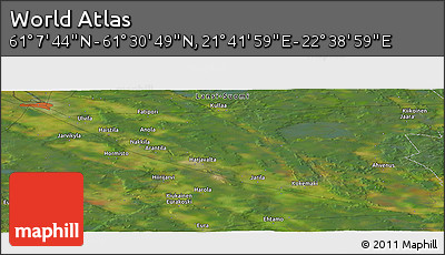 Satellite Panoramic Map of the Area around 61° 19' 16" N, 22° 10' 29" E