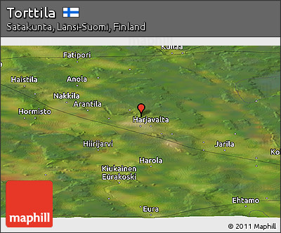 Satellite Panoramic Map of Torttila