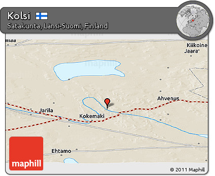 Shaded Relief Panoramic Map of Kolsi