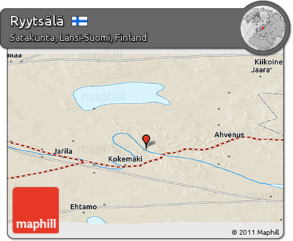 Shaded Relief Panoramic Map of Ryytsälä
