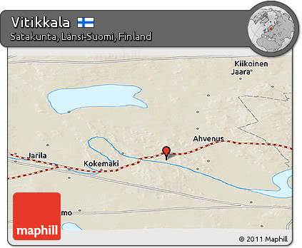 Shaded Relief Panoramic Map of Vitikkala