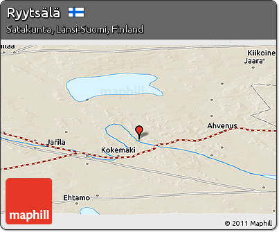 Shaded Relief Panoramic Map of Ryytsälä