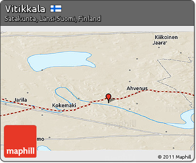 Shaded Relief Panoramic Map of Vitikkala