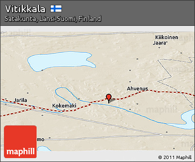 Shaded Relief Panoramic Map of Vitikkala