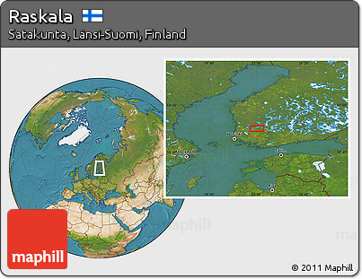 Satellite Location Map of Raskala