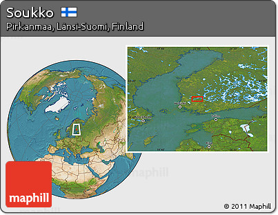 Satellite Location Map of Soukko