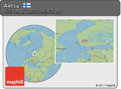 Savanna Style Location Map of Äetsä