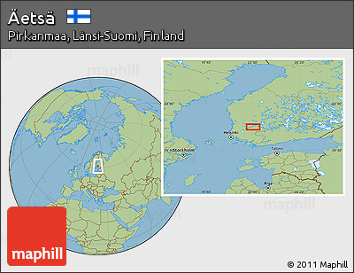 Savanna Style Location Map of Äetsä