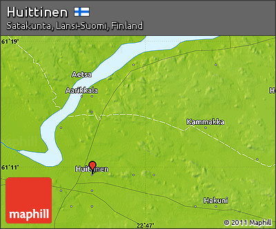 Physical Map of Huittinen