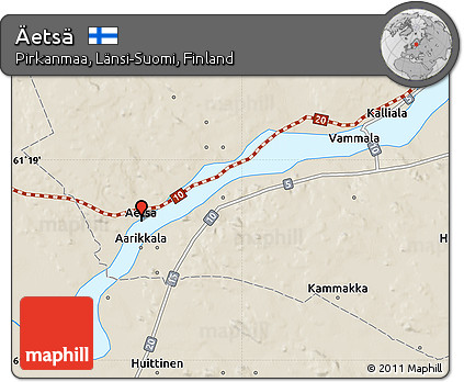 Shaded Relief Map of Äetsä
