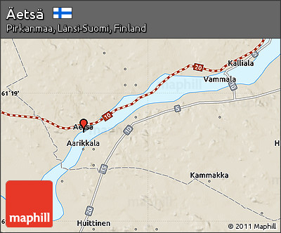 Shaded Relief Map of Äetsä