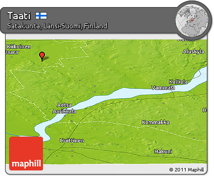 Physical Panoramic Map of Taati