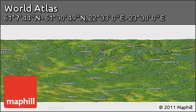Satellite Panoramic Map of the Area around 61° 19' 16" N, 23° 1' 29" E