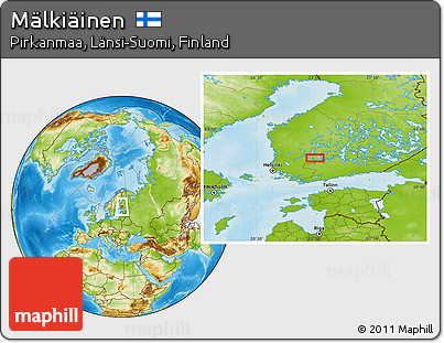 Physical Location Map of Mälkiäinen