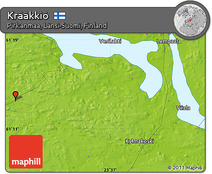 Physical Map of Krääkkiö
