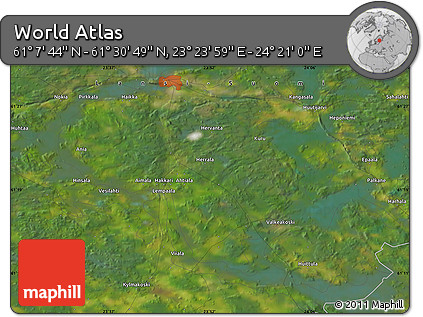 Satellite Map of the Area around 61° 19' 16" N, 23° 52' 30" E