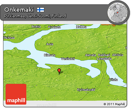 Physical Panoramic Map of Onkemäki