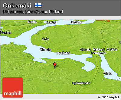 Physical Panoramic Map of Onkemäki