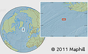 Savanna Style Location Map of the area around 61° 19' 16" N, 23° 43' 30" W, hill shading