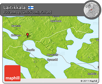 Physical 3D Map of Laitikkala