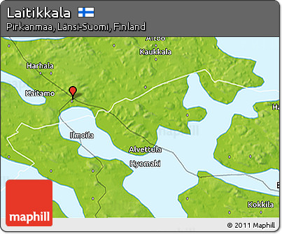 Physical 3D Map of Laitikkala