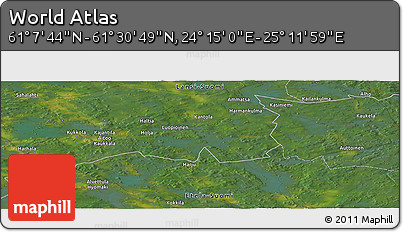 Satellite Panoramic Map of the Area around 61° 19' 16" N, 24° 43' 30" E