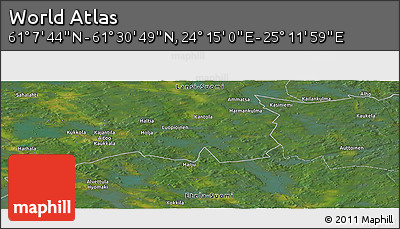 Satellite Panoramic Map of the Area around 61° 19' 16" N, 24° 43' 30" E