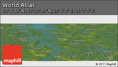 Satellite Panoramic Map of the Area around 61° 19' 16" N, 25° 34' 30" E