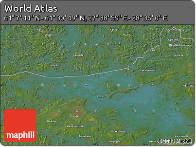 Satellite Map of the Area around 61° 19' 16" N, 28° 7' 30" E