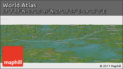 Satellite Panoramic Map of the Area around 61° 19' 16" N, 28° 7' 30" E