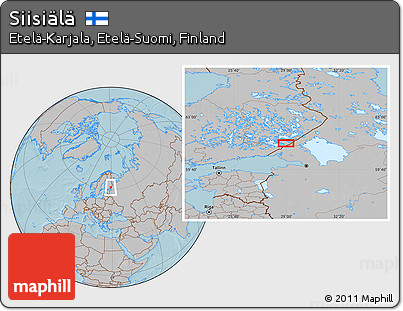 Gray Location Map of Siisiälä, hill shading