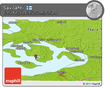 Physical Panoramic Map of Savilahti