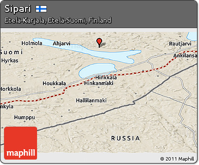 Shaded Relief Panoramic Map of Sipari