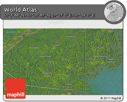 Satellite 3D Map of the Area around 61° 19' 16" N, 29° 49' 30" E