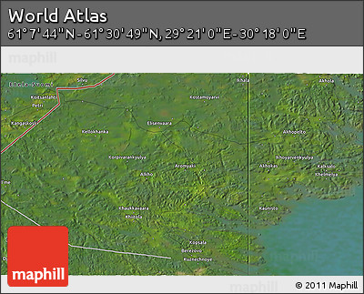 Satellite 3D Map of the Area around 61° 19' 16" N, 29° 49' 30" E