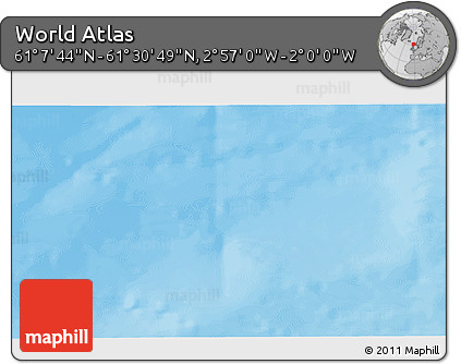 Physical 3D Map of the Area around 61° 19' 16" N, 2° 28' 30" W